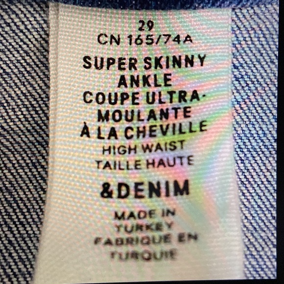 H&M Women High-Rise Ankle Supper Skinny Jeans Size 29 - Picture 9 of 11